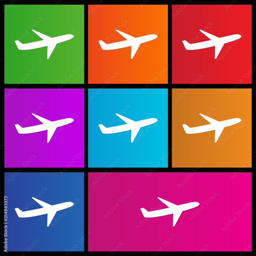 Airplane icon . Metro style Airplane icon . Metro style