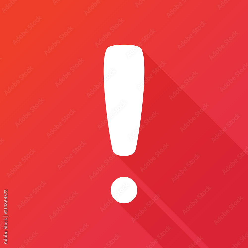 Attention caution sign icon. Exclamation mark. Hazard warning symbol. Flat design button. Attention caution sign icon. Exclamation mark. Hazard warning symbol. Flat design button.