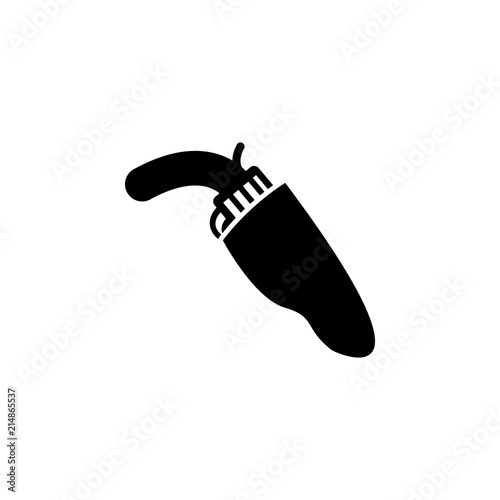 revolver in the holster icon. Element of wild west icon for mobile concept and web apps. Material style revolver in the holster icon can be used for web and mobile