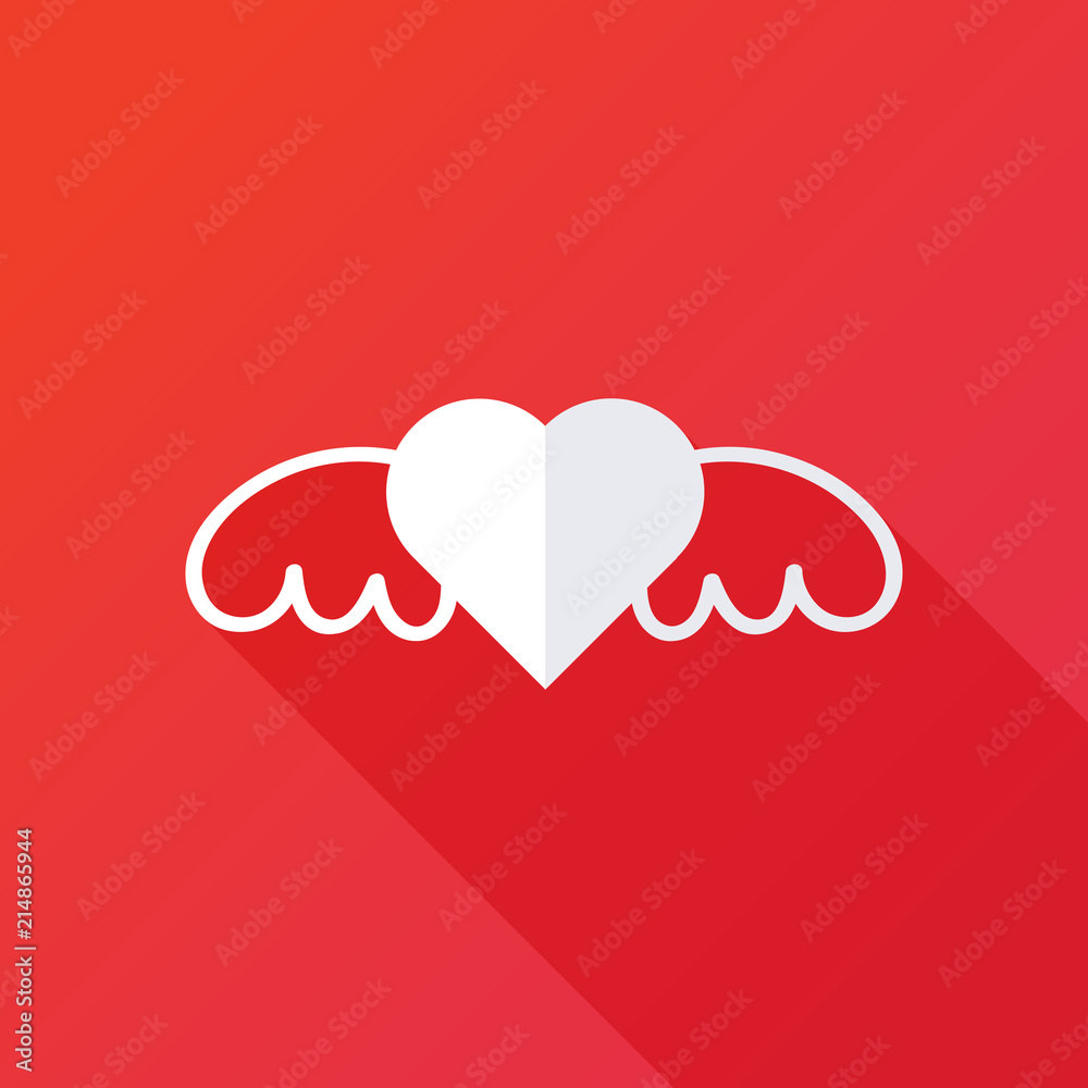 Love heart with wings Love heart with wings