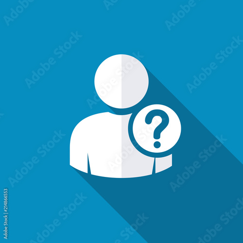 User silhouette with question mark - icon