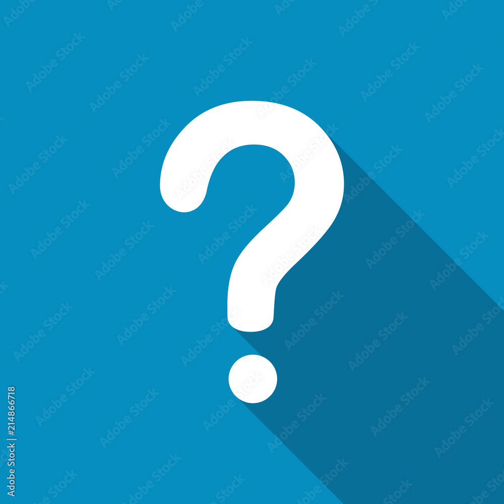 Question mark sign icon, illustration. Flat design style with long shadow Question mark sign icon, illustration. Flat design style with long shadow