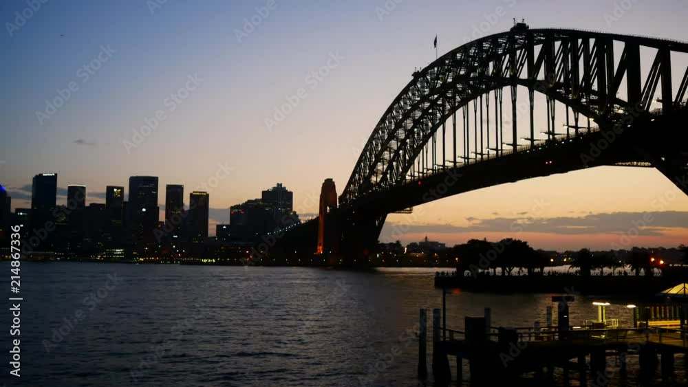 Sydney Harbour Bridge time lapse at Sunset Sydney Harbour Bridge time lapse at Sunset
