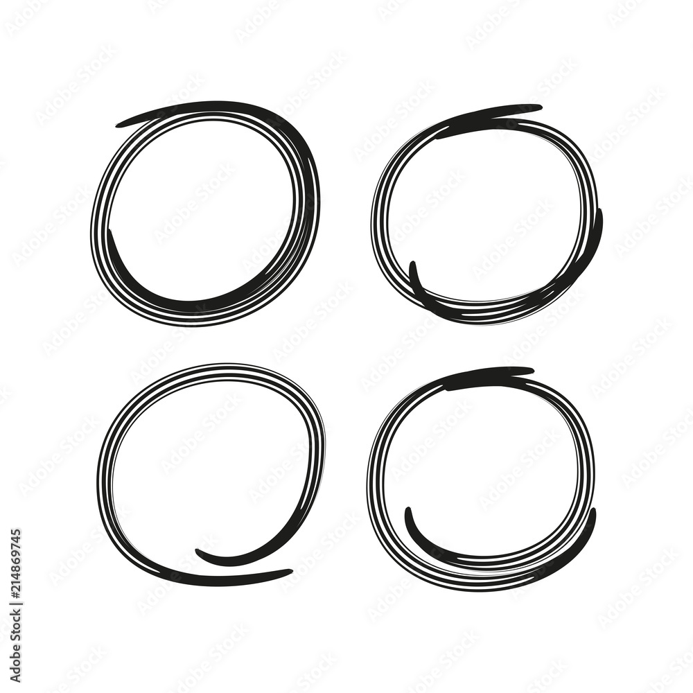 black grunge circle markers