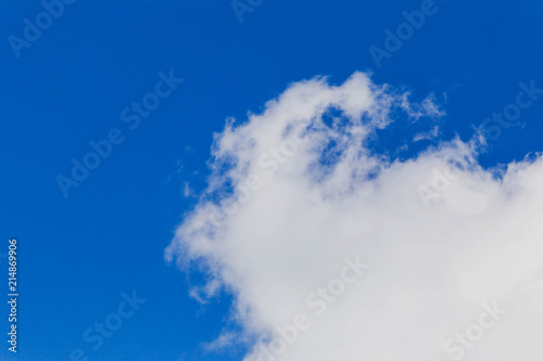 Puffy  Wispy Cloud in Blue Sky