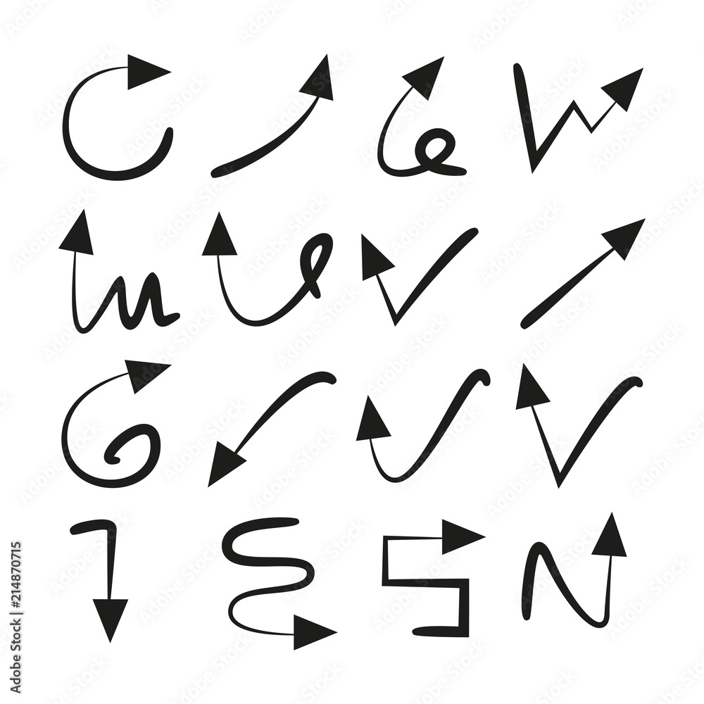 black vector arrows set black vector arrows set