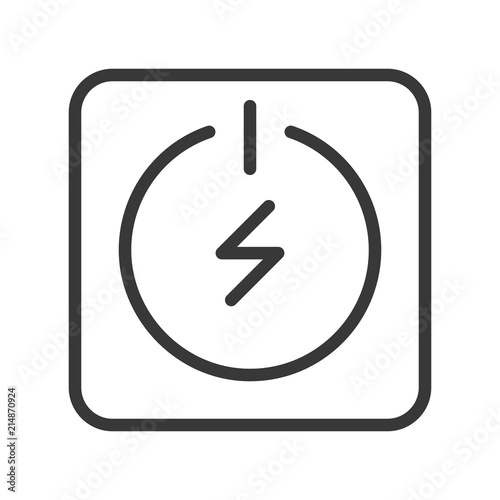 Green Turn on and turn off button, icon saving energy concept