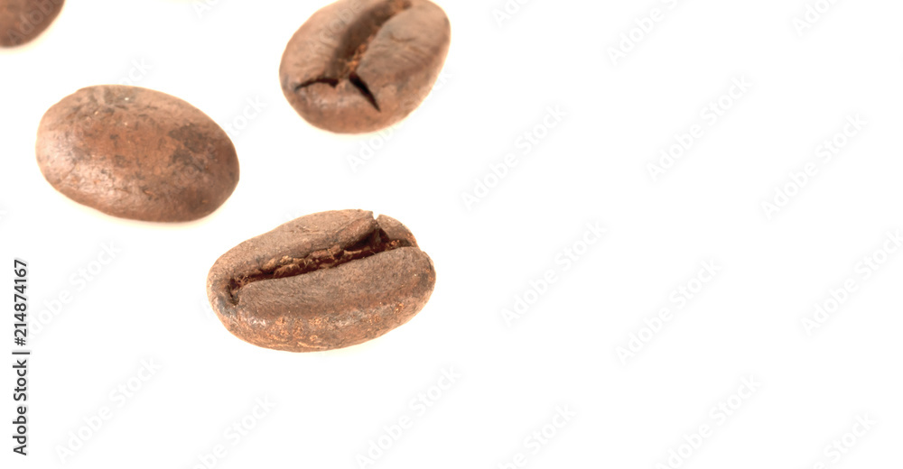 Coffee Beans isolated on white background area for copy space. Coffee Beans isolated on white background area for copy space.