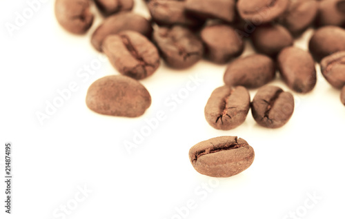 Coffee Beans isolated on white background area for copy space.