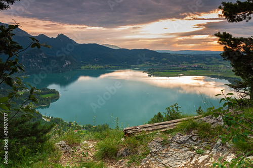 Sonnenuntergang über dem Kochelsee  photo