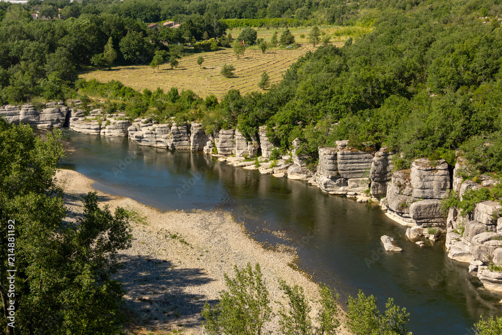 Fototapeta premium The rocks on the river Ardeche at