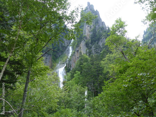 木々の中から除く岩山～大雪山自然公園～