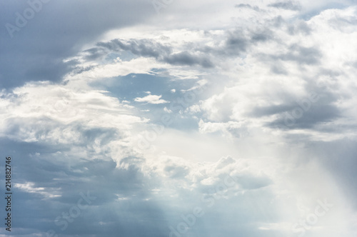 Fototapeta Naklejka Na Ścianę i Meble -  Texture of bright blue dramatic cloudy sky