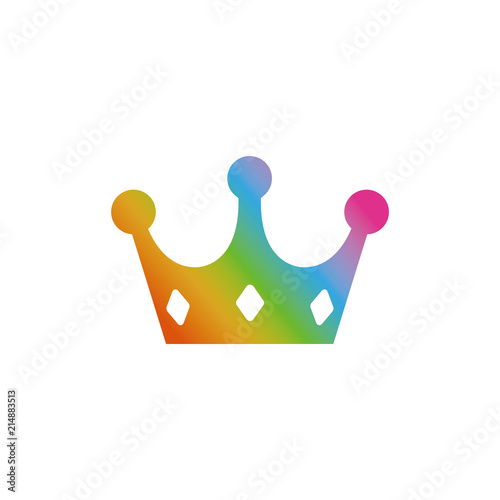 Rainbow crown icon