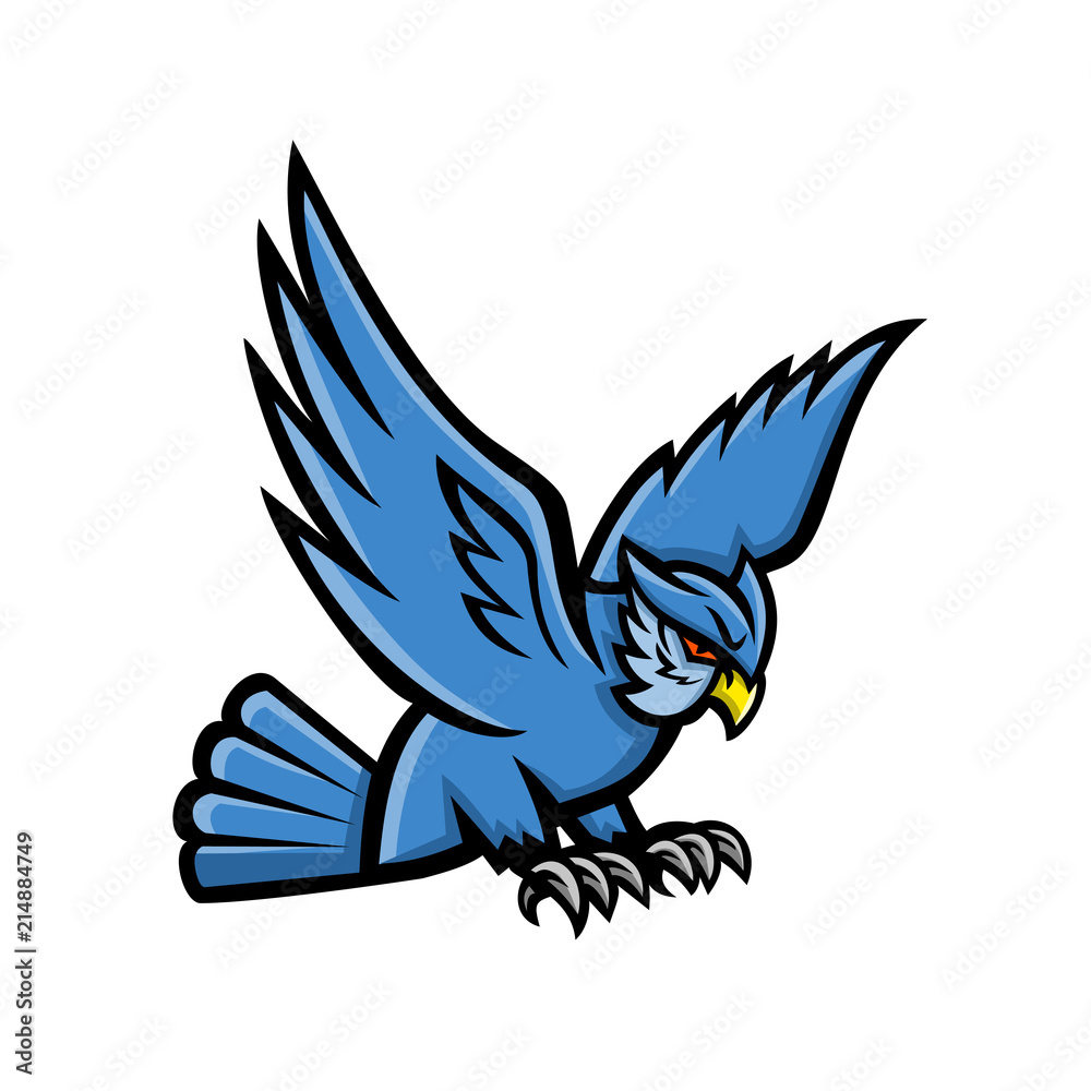 Horned Owl Swooping Mascot Horned Owl Swooping Mascot