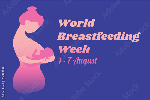 World breastfeeding week illustrated banner