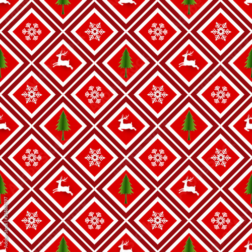 Seamless pattern with red festive Christmas houses and snowman on grey  background. Bright print for the New Year and winter holidays for wrapping  paper, textiles and design. 3722819 Vector Art at Vecteezy