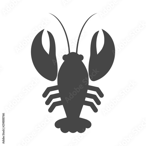 Vector illustration of a lobster, Lobster icon © sljubisa