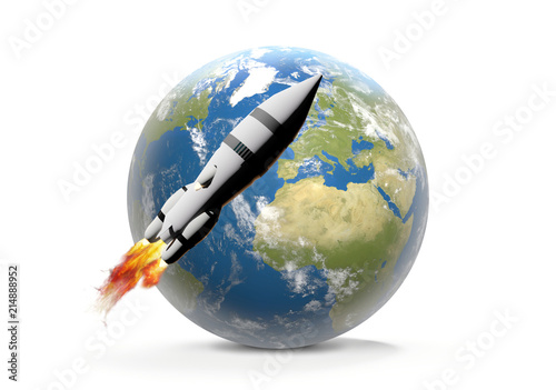 transport rocket 3d-illustr...
