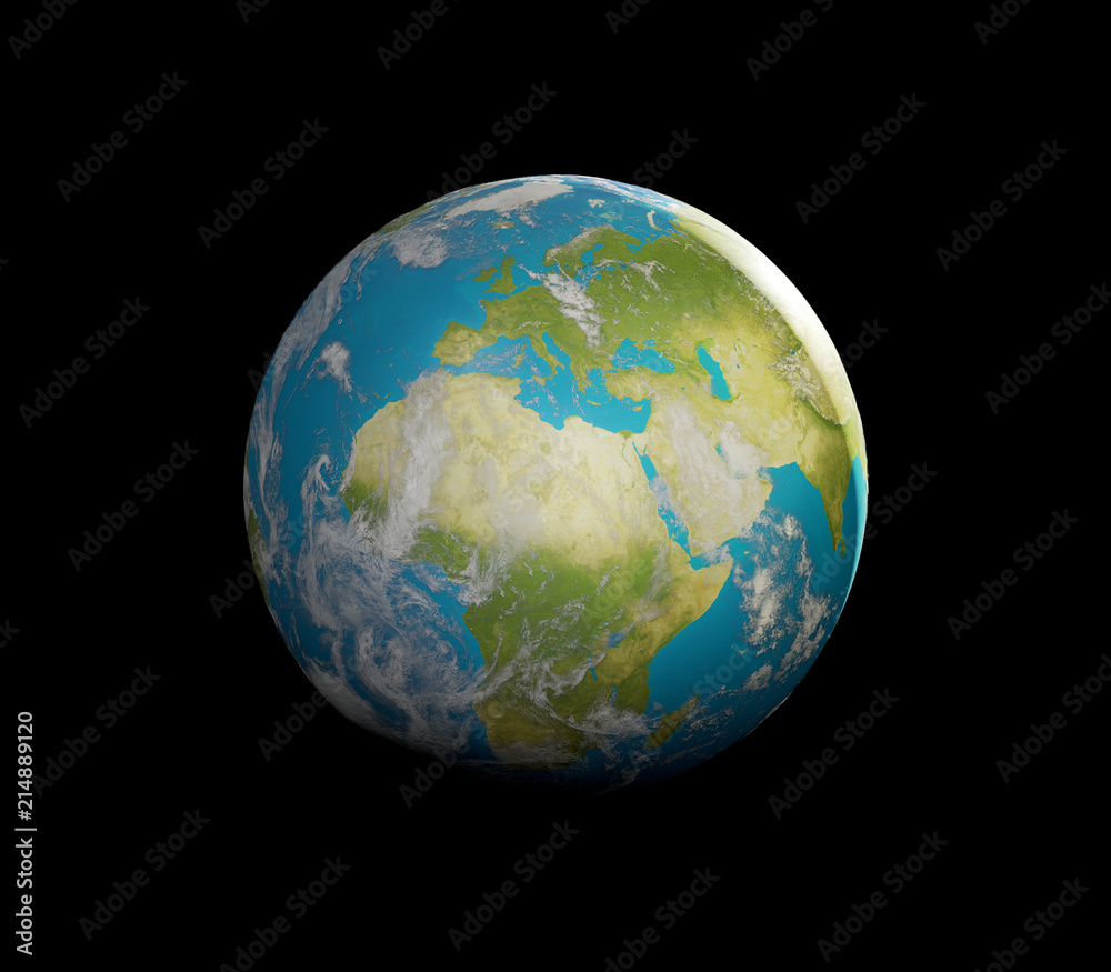 planet earth 3d-illustration. elements of this image furnished by NASA