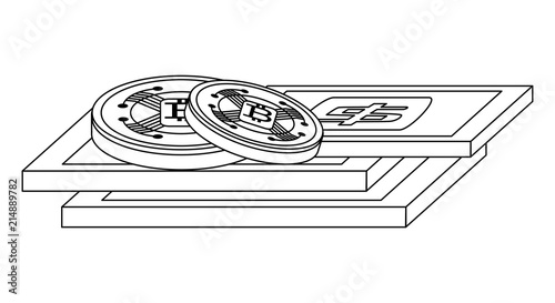 money and cryptocoins design