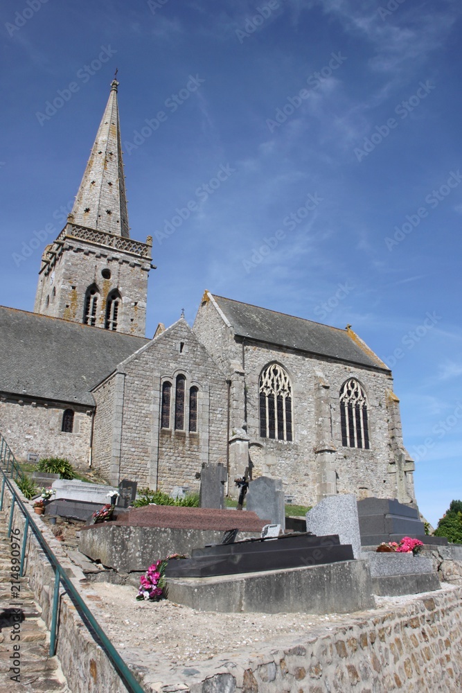 église de Réville dans le val de saire en Normandie,Cotentin,Manche