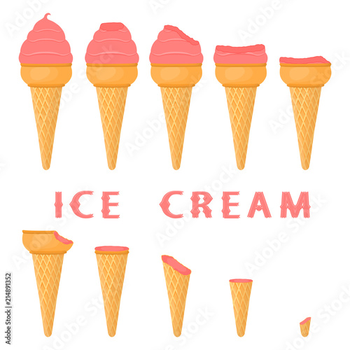 Vector illustration for natural ice cream