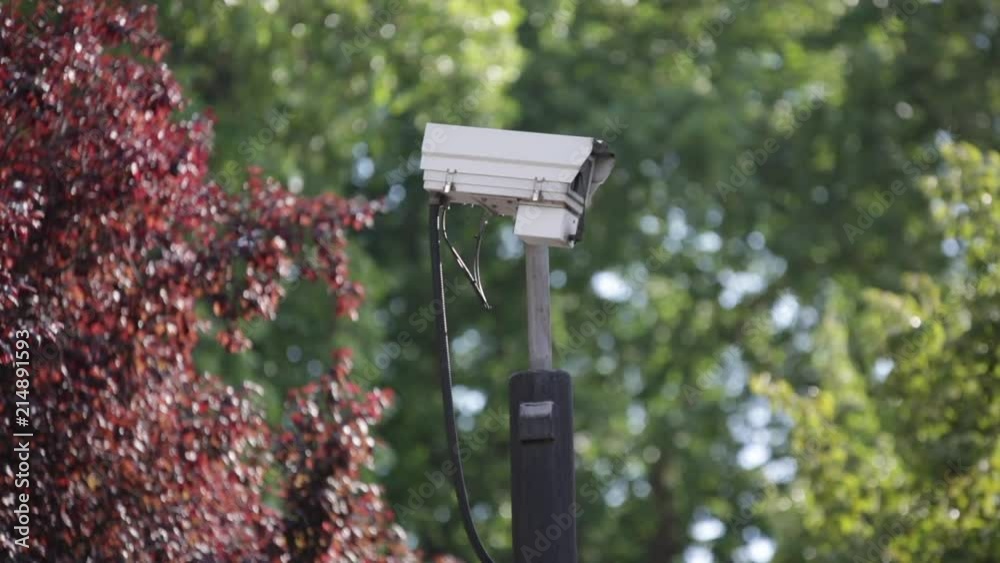 CCTV Camera in the summer in England CCTV Camera in the summer in England