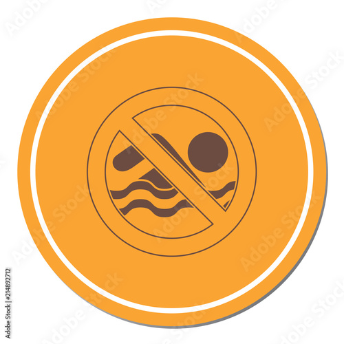 No swimming prohibition sign icon