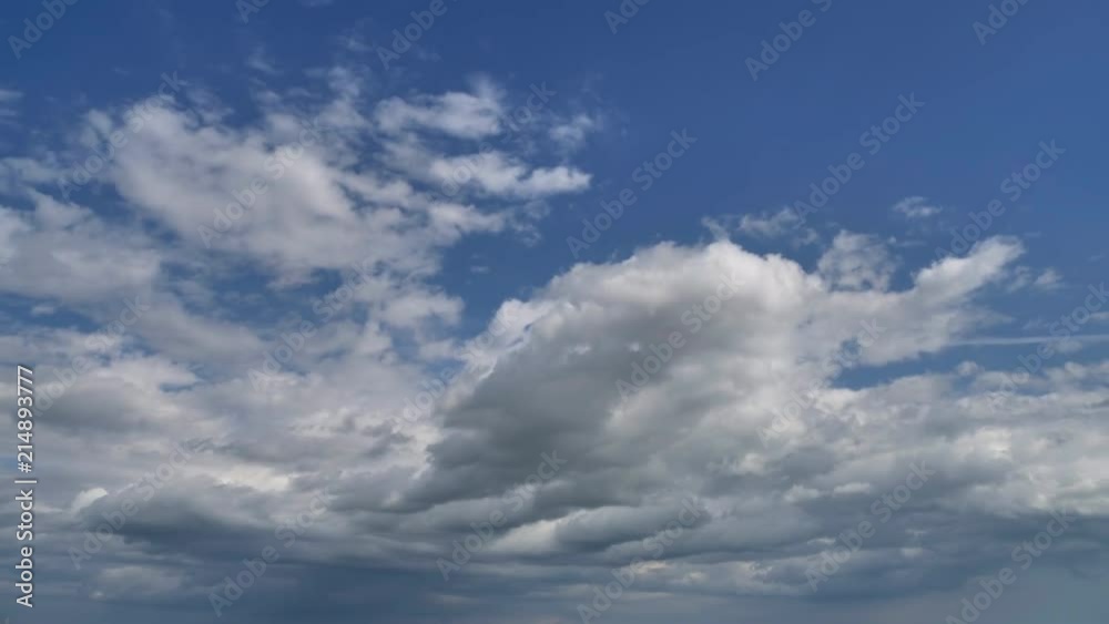 View of Turbulent Cumulus Clouds. Timelapse 4K. View of Turbulent Cumulus Clouds. Timelapse 4K.