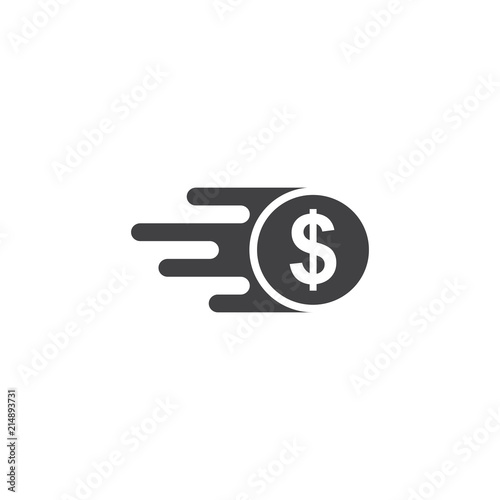 fast money icon  quick transfer of vector icon isolated white background
