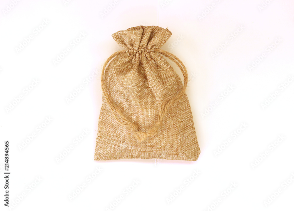 Bag Sackcloth on white background. Bag Sackcloth on white background.