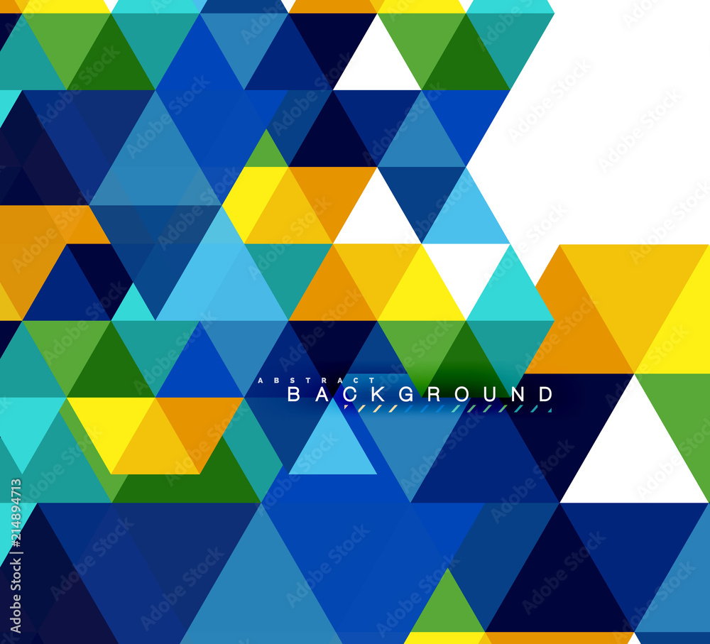 Multicolored triangles abstract background, mosaic tiles concept Multicolored triangles abstract background, mosaic tiles concept
