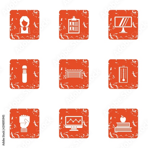 Certification icons set. Grunge set of 9 certification vector icons for web isolated on white background