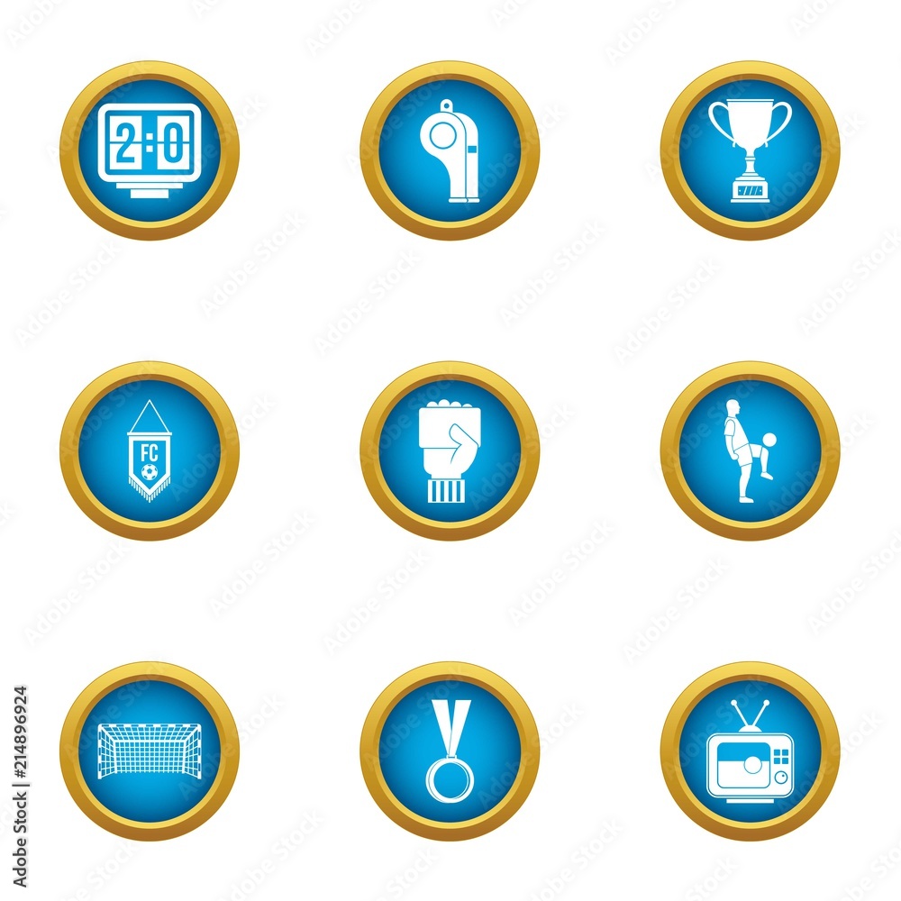 Arbitrator icons set. Flat set of 9 arbitrator vector icons for web isolated on white background