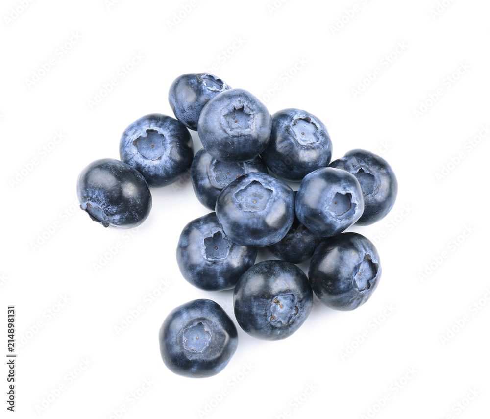 Ripe blueberries on white background Ripe blueberries on white background