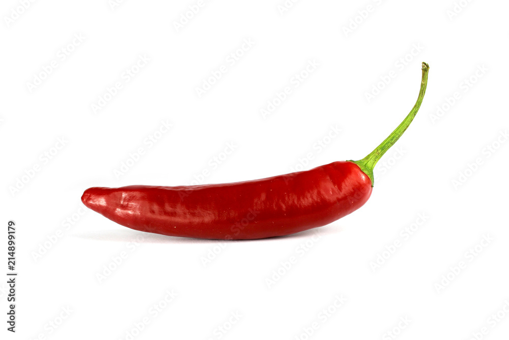 Frischer roter Chili isoliert nahaufnahme close up weißer Hintergrund Frischer roter Chili isoliert nahaufnahme close up weißer Hintergrund