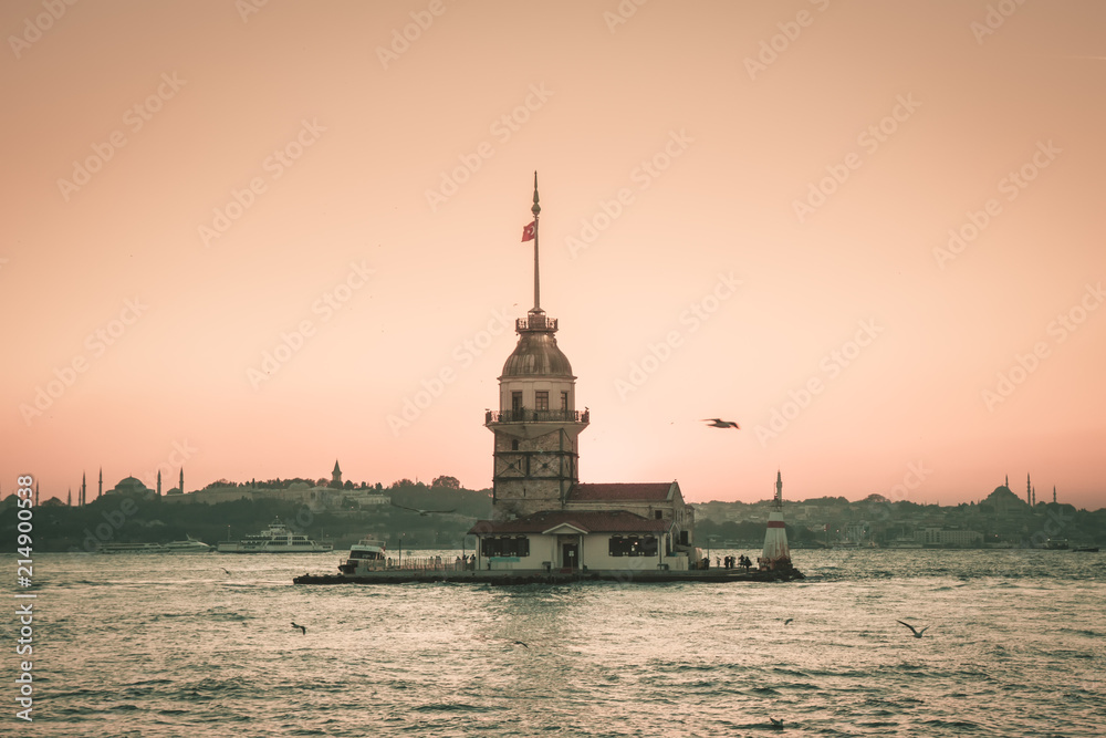 Maiden Tower or Kiz Kulesi Istanbul, Turkey