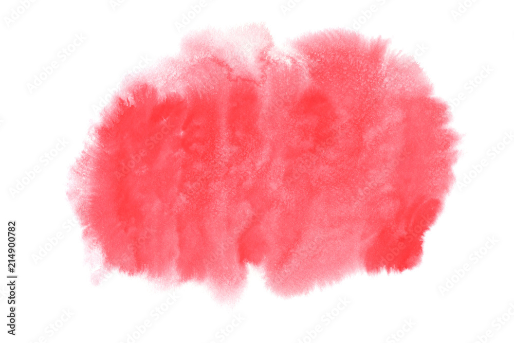 Watercolor bright pink stain.
