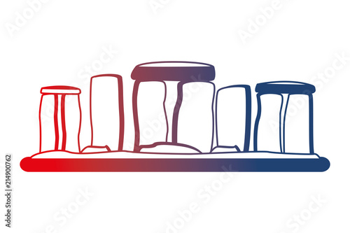 stonehenge monument of great britain icon vector illustration design
