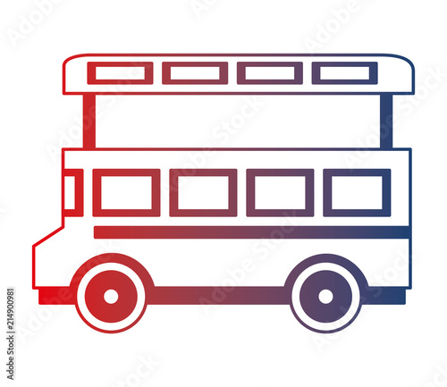 bus transport great britain landmark icon vector illustration design