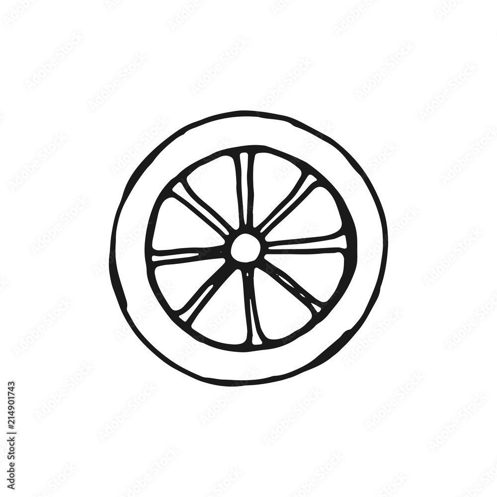 wheel icon. object is isolated on white background