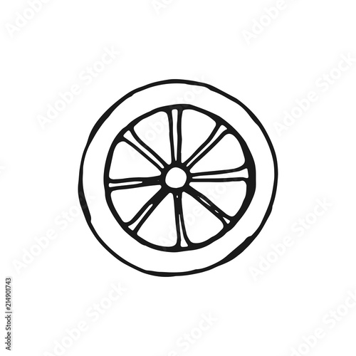 wheel icon. object is isolated on white background