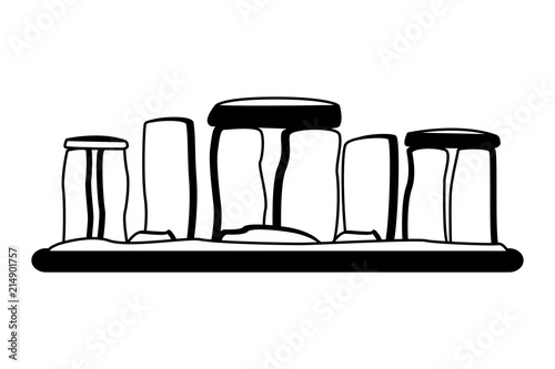 stonehenge monument of great britain icon vector illustration design
