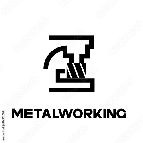 
The illustration consisting of two images of the face milling cutter and the inscription "metalworking"