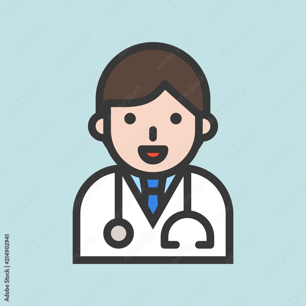 Doctor avatar filled outline icon Doctor avatar filled outline icon