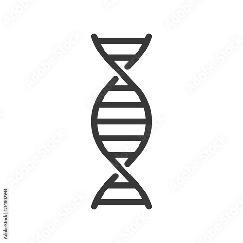 DNA chromosome, outline icon set