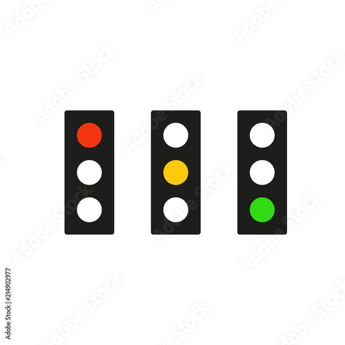 Traffic light interface icons
