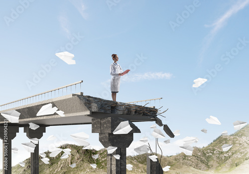 Woman doctor on the health guard