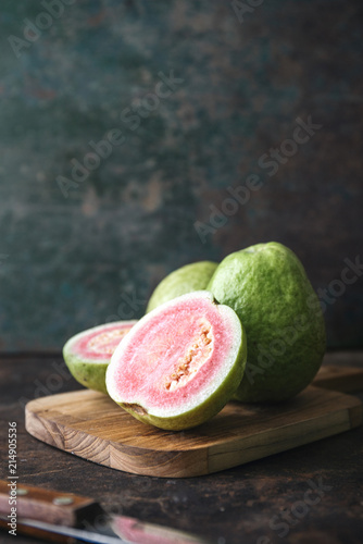 Konstfotografi Fresh ripe guava with rustic background